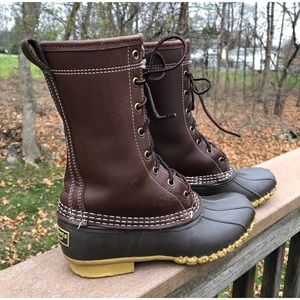 L.L. Bean Duck Boots, 10" Shearling-Lined